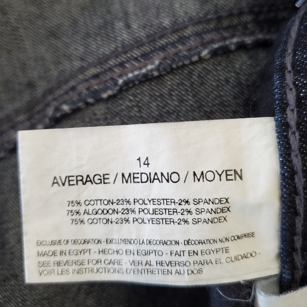 GLORIA VANDERBILT Sz 14 AMANDA Dk Wash Blue Denim Jeans Straight High Rise - Picture 16 of 16